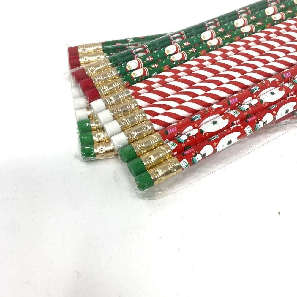 Holiday Christmas Traditional Pencils 2 Packs of 10 Count Pencils Treat Bags